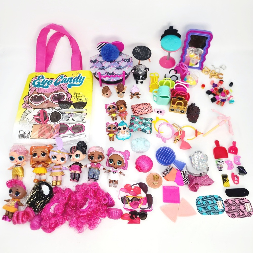 LOL Surprise Doll Lot Tots Lil Sisters Furniture Clothes Shoes Pets Glasses Bag